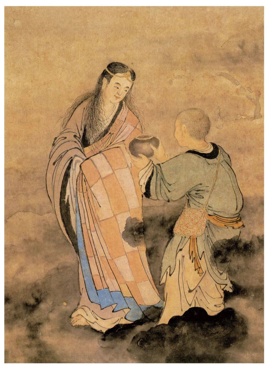 一组明代罗汉图,线条极为放纵_郑重_人物画_真图