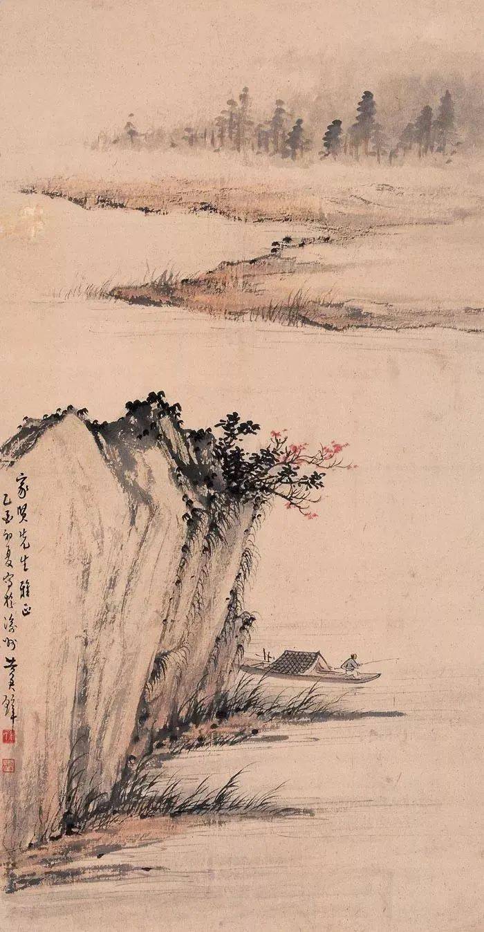 这位老画师的秋山图,真美_国画_黄君璧_张大千