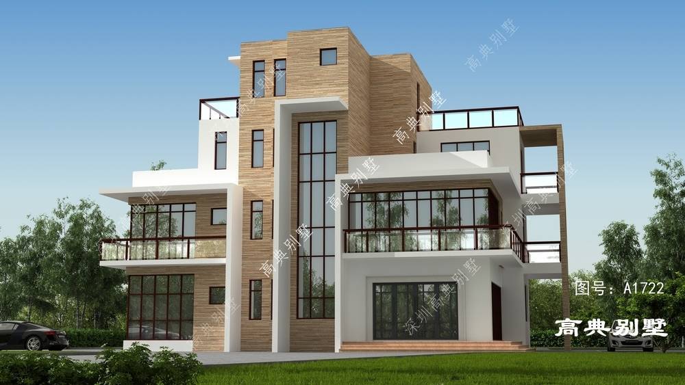 现代风格别墅,外观不仅颜值高,而且平顶的设计造价也不贵_布局_新农村