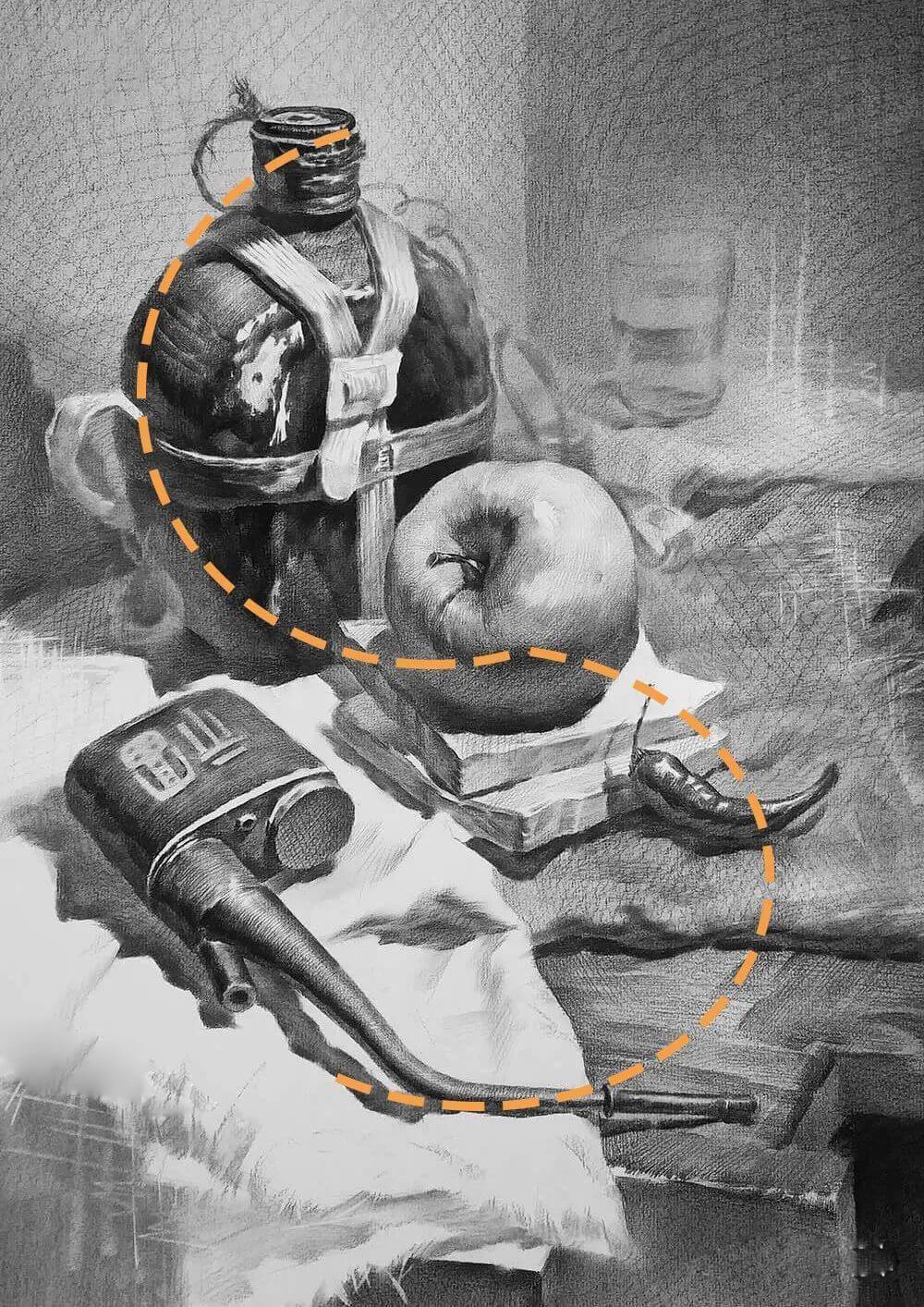 联考素描静物画哪种构图更容易拿高分?北京画室为你分析一下!