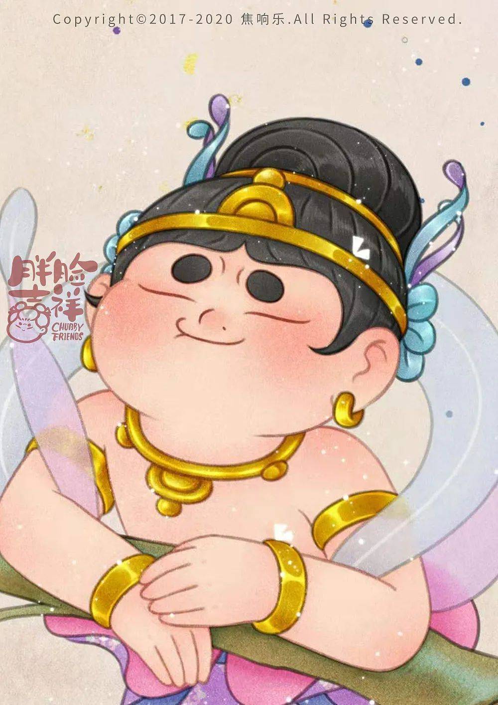 胖改唐代仕女—插画师焦响乐让"胖而美"占据你的心_飞天_人物_风格