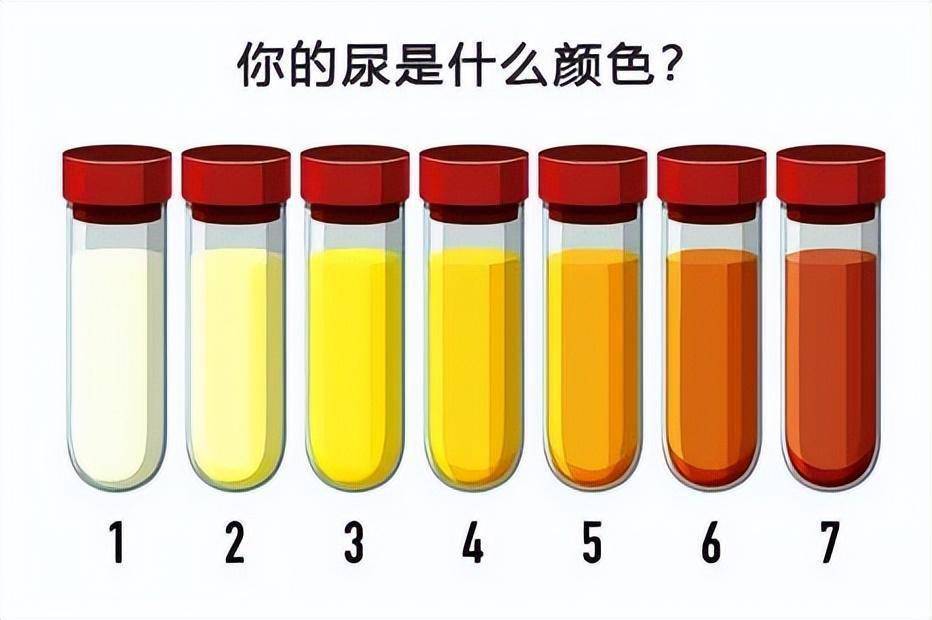 尿液颜色对比卡图片