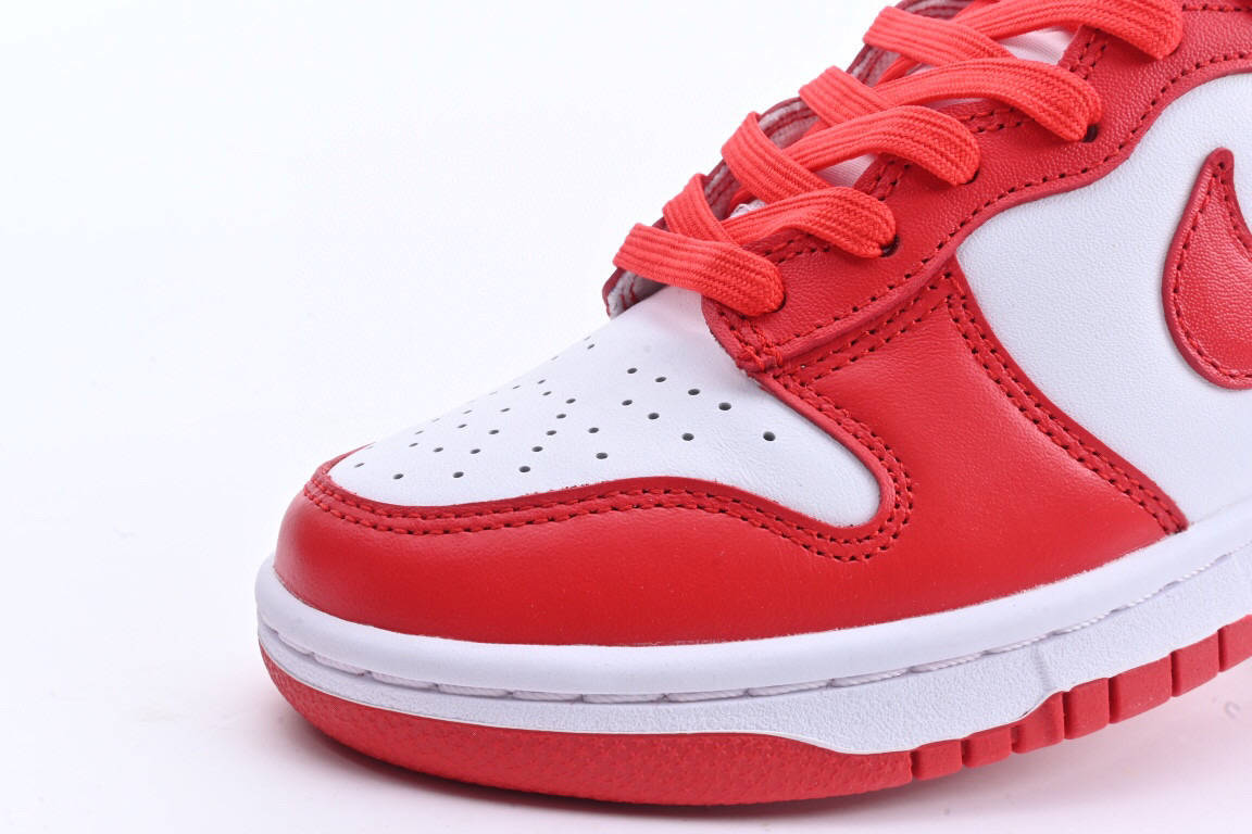 耐克nike dunk high university red 大学红高帮运动板鞋_红色_白色