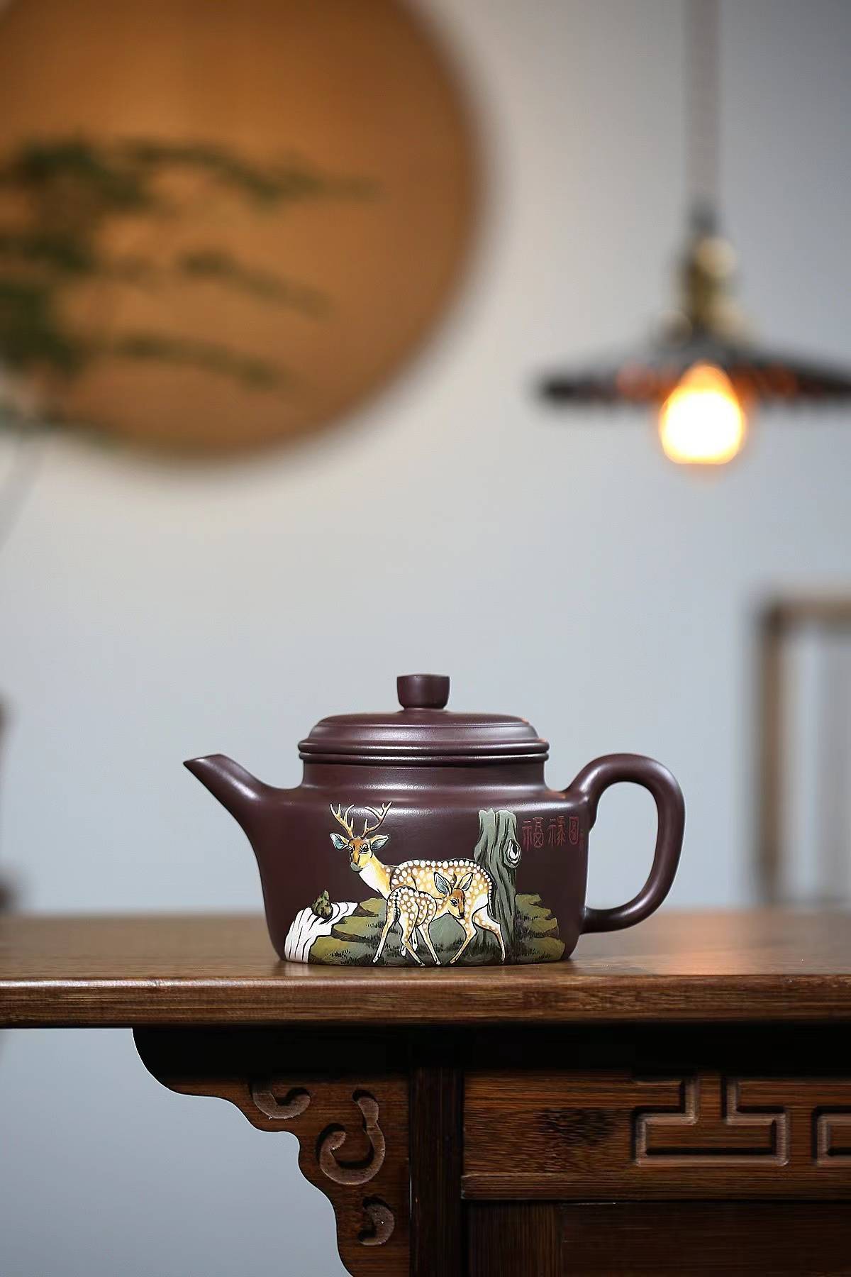 宜兴名家朱新南原矿紫砂全手工紫砂壶堆绘_老先生_象征_艺术