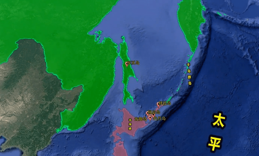 北方四岛与库页岛图片