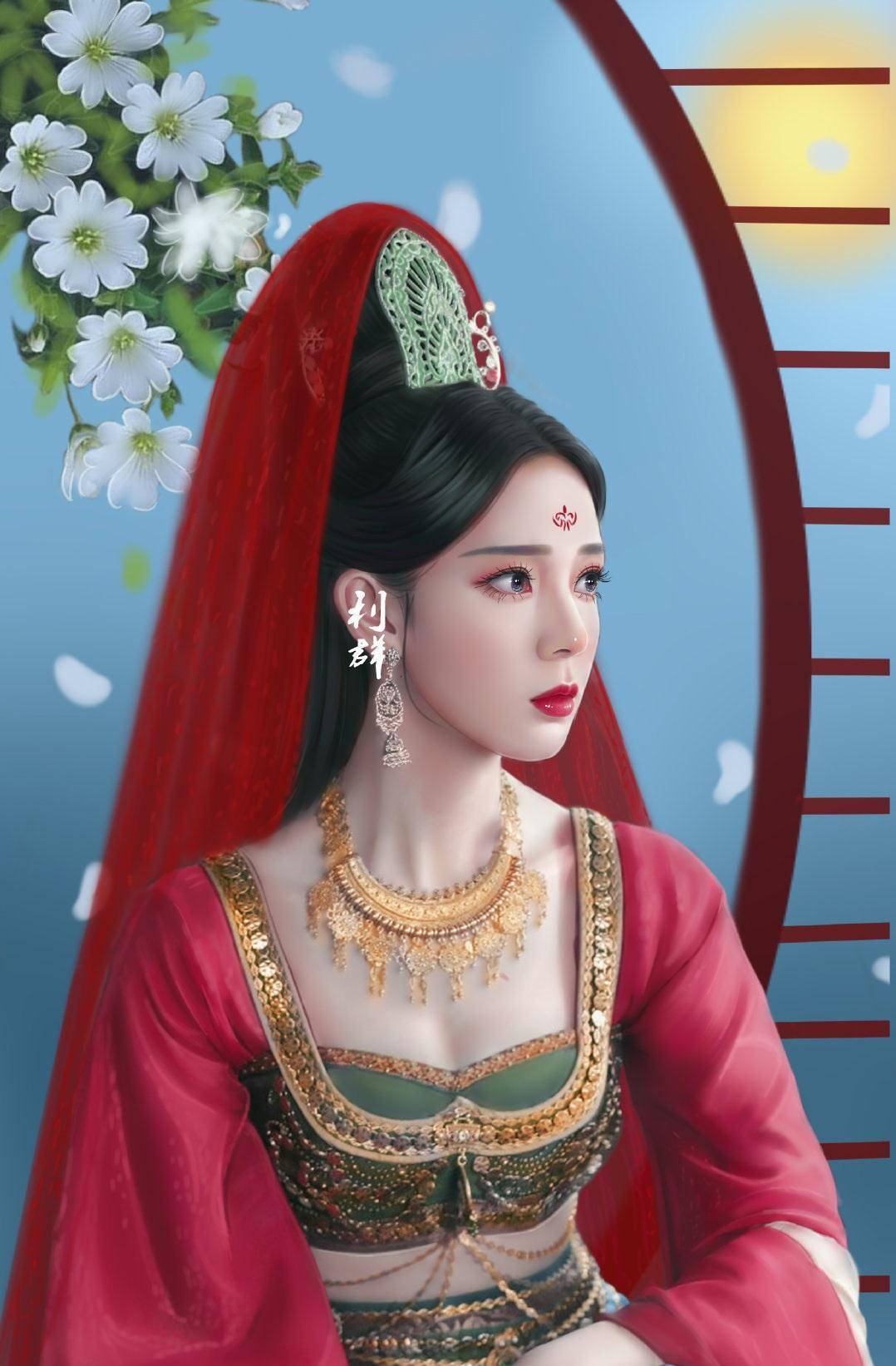 《大唐明月》里的剧照,简直绝美呀,娜扎本色出演异域佳人库狄琉璃