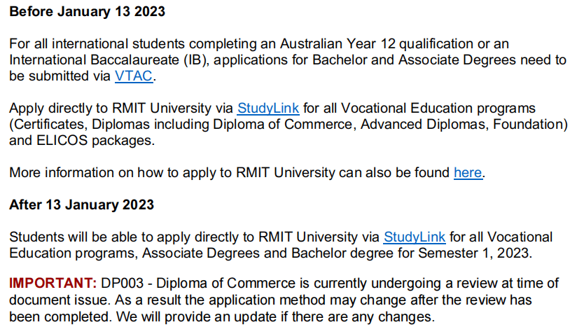 2023 RMIT VTAC 2023-rmit-vtac