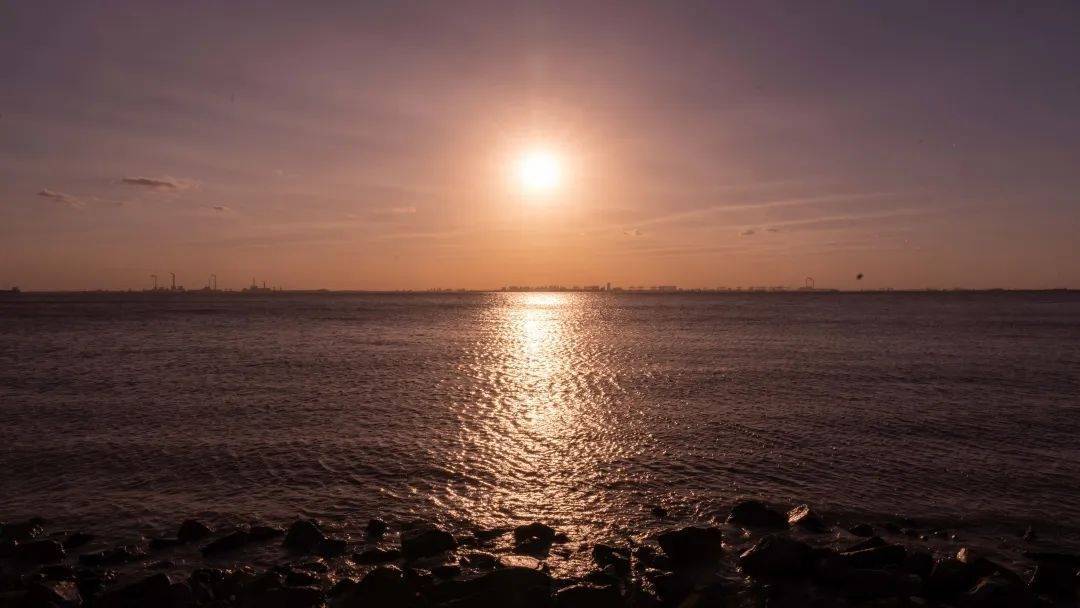 崇明绝美日落全过程,小编帮你记录下了_美景_夕阳_晚霞