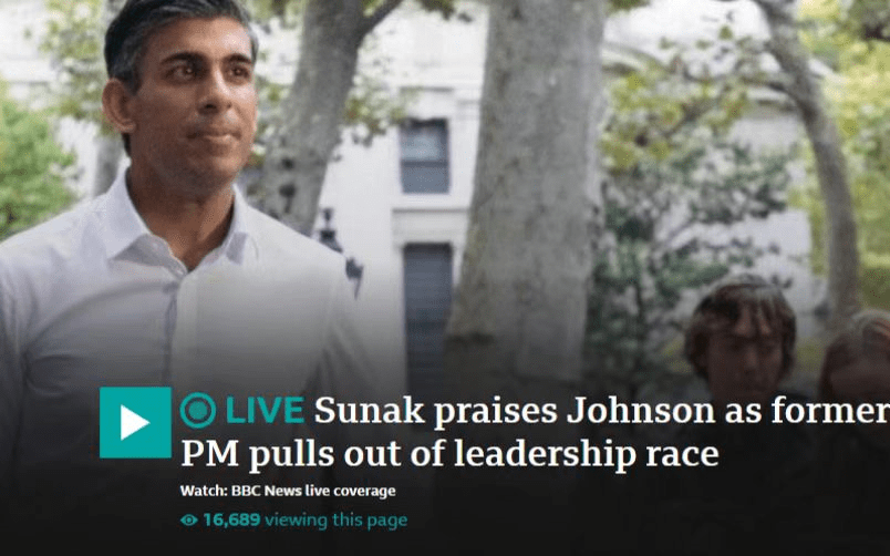 约翰逊临阵弃选，英国有望迎来首位“印度裔首相”
