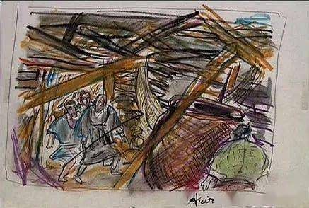 黑泽明手绘《影子武士》分镜图集_电影_卢卡斯_日本