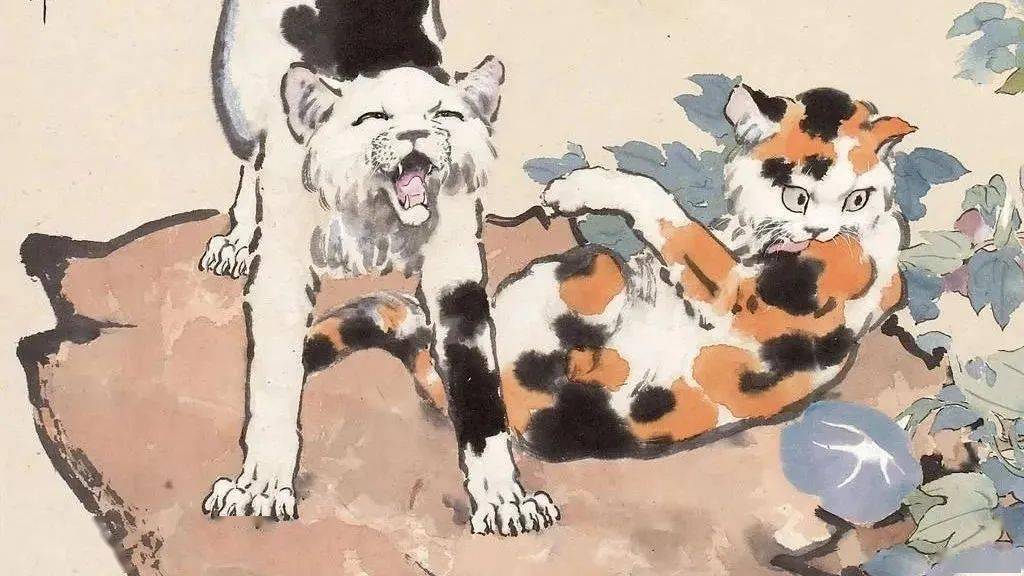 徐悲鴻風の「双猫図」 徐悲鴻風の「双猫図」 - メルカリ