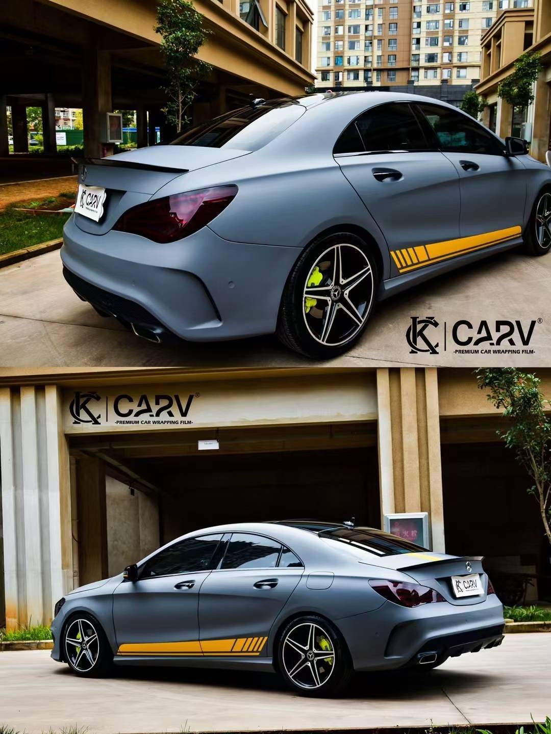 奔驰cla200卡孚carv改色膜消光纳多灰,越看越耐看_搜狐汽车_搜狐网