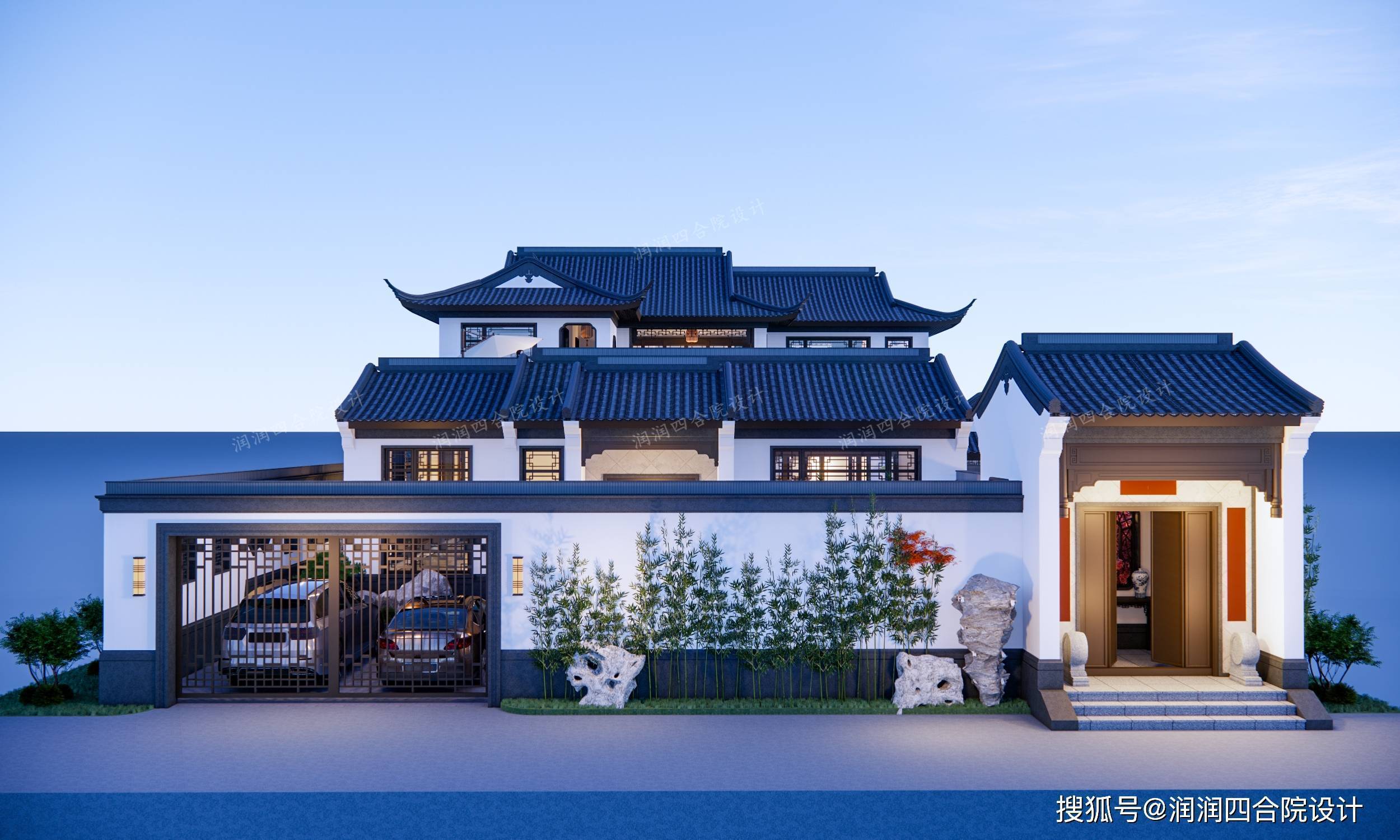 两进苏式合院别墅18×32,庭院深深,意境悠然——润润四合院设计刘鹰