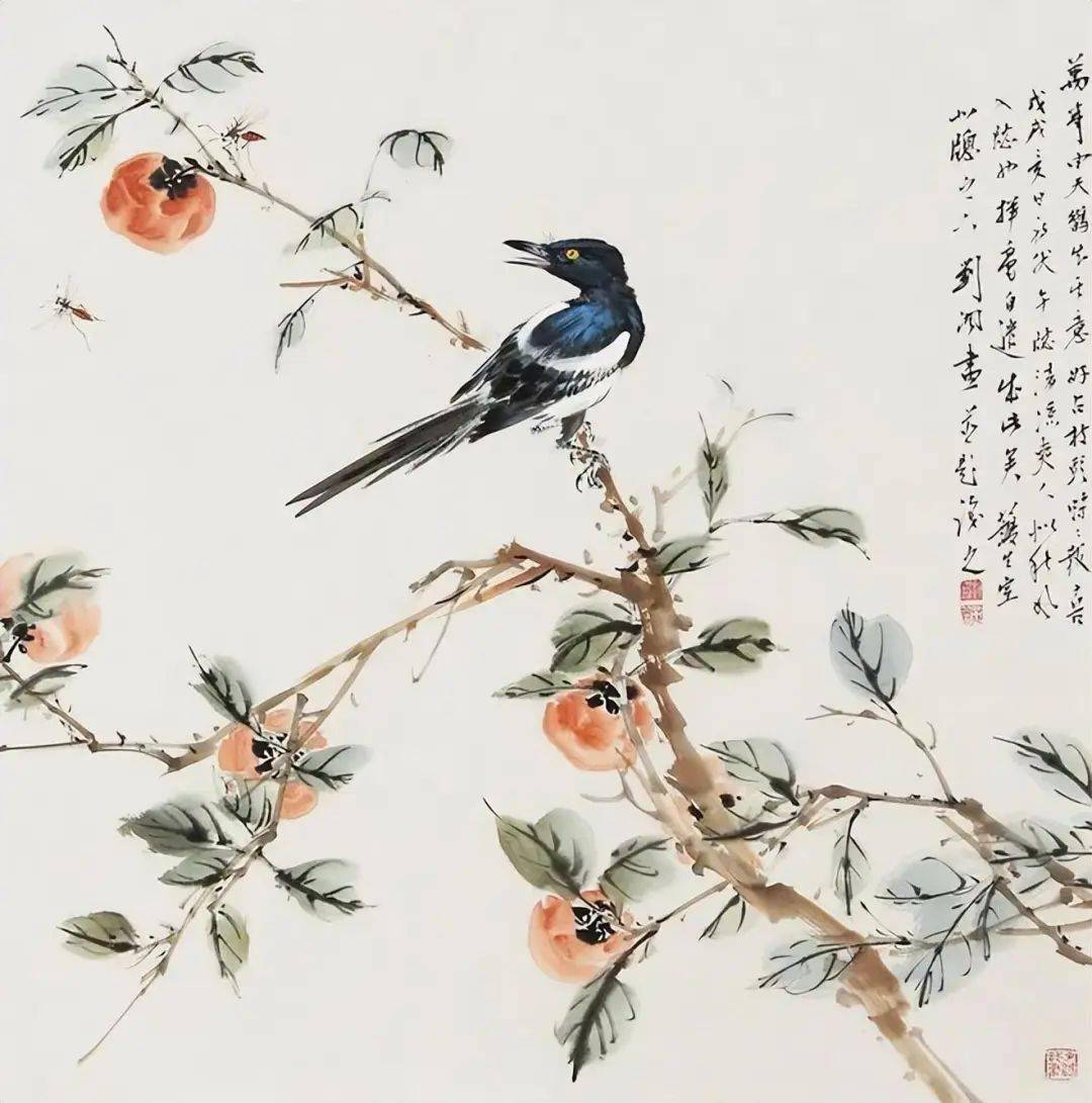 【艺术世界】清新隽秀,含蓄古雅67——刘阔的花鸟世界_喜鹊_工笔