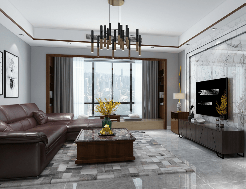 125平轻奢风三居室柔和淡雅,各个空间独立且相融