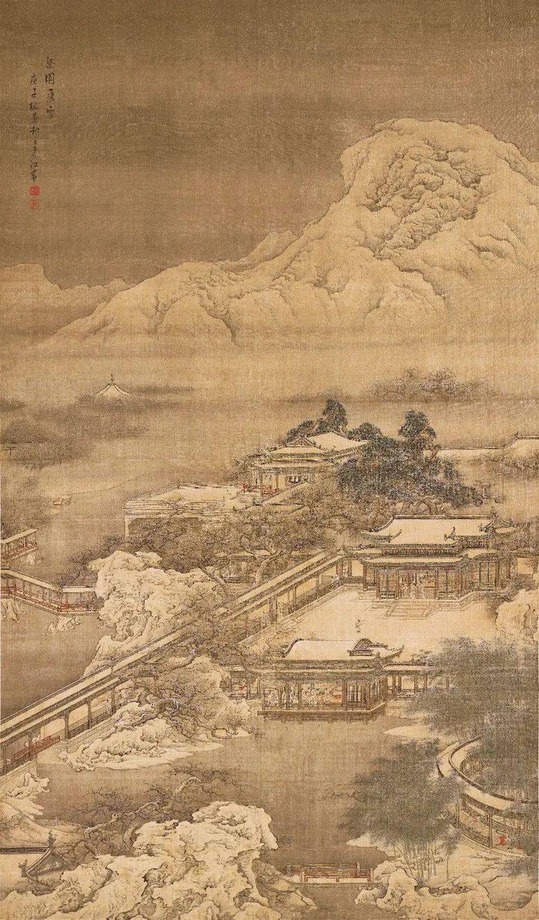 数字资源 | 界画之美:《梁园飞雪图》_袁江_艺术_作品