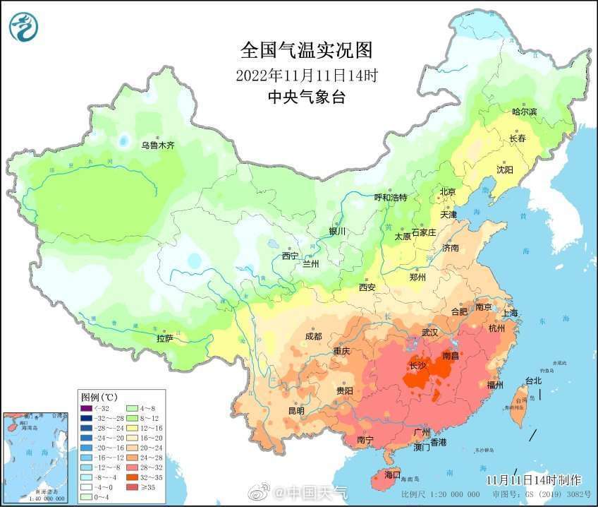 南方多地热得破记录，湖南省局部接近35℃