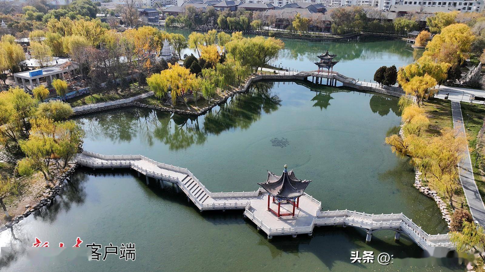 張掖甘泉公園景美如畫_甘肅_建築_甘州區