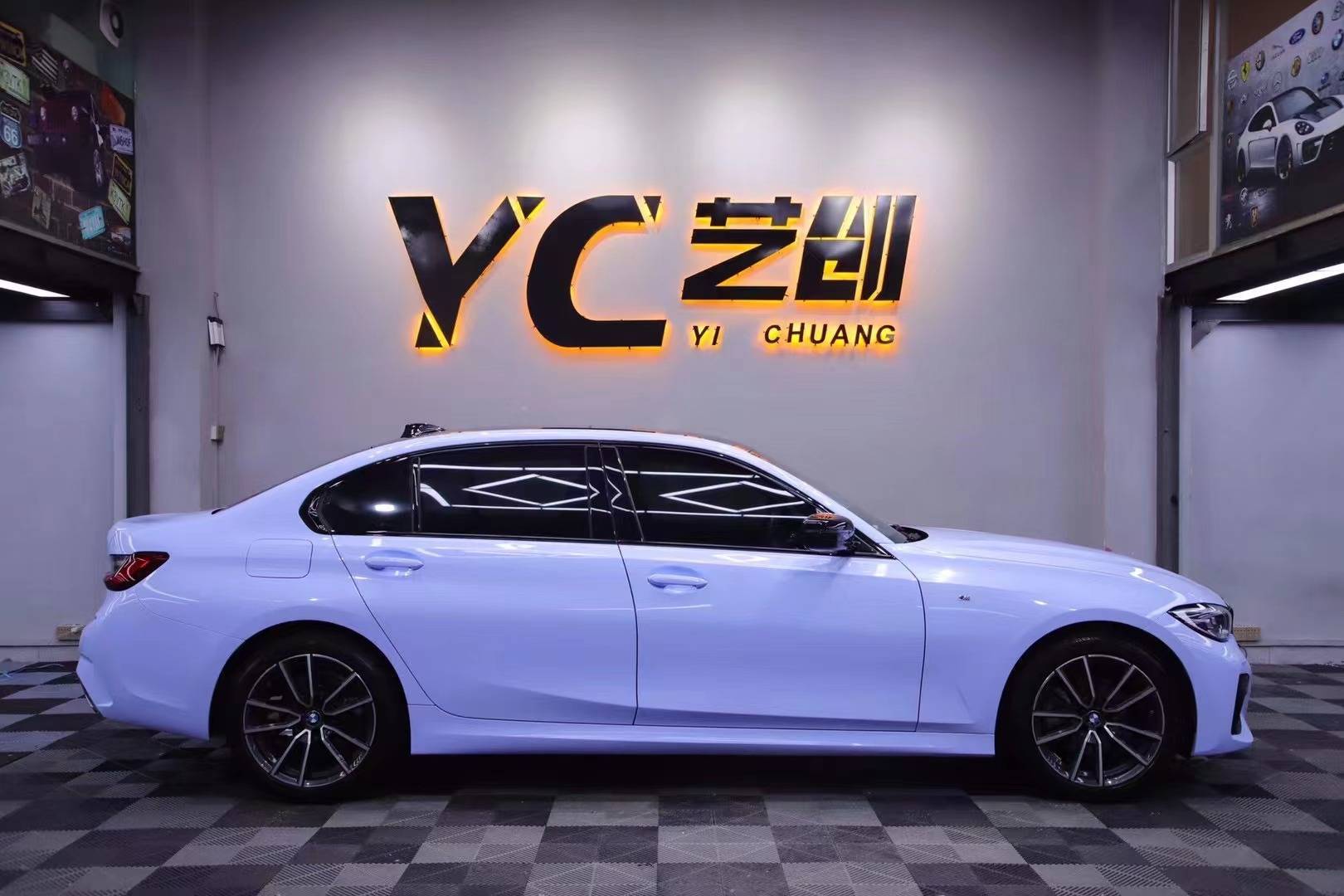 宝马卡慕斯改色膜水晶迷雾蓝,夏日淡淡的小清新的颜色_马卡龙_质感