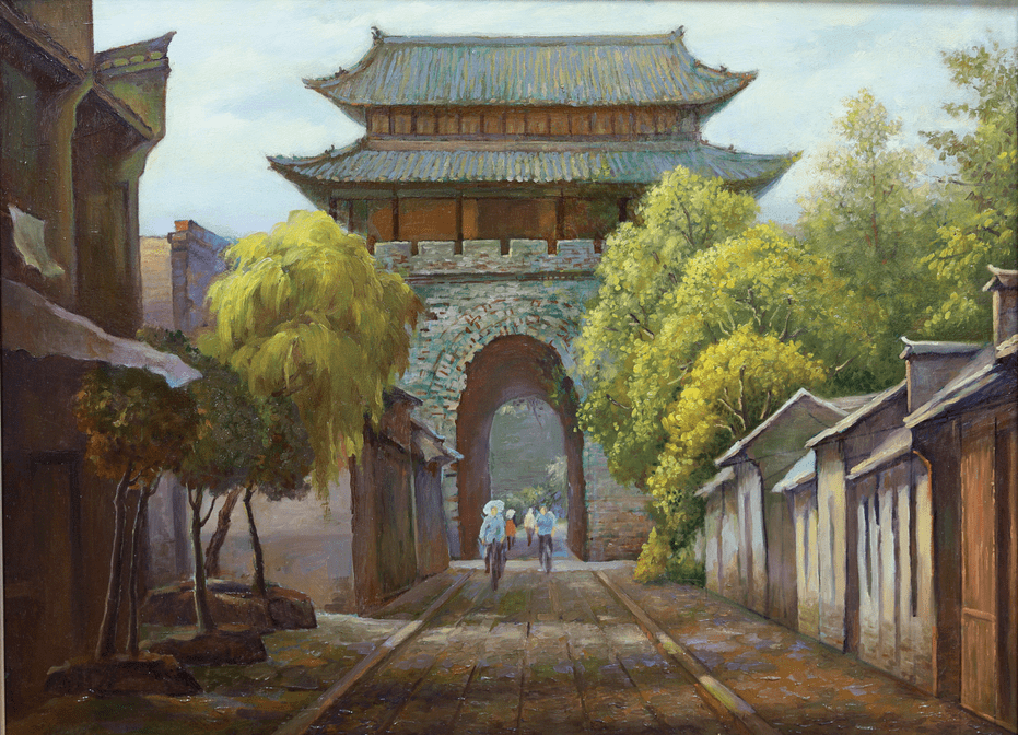 全是荆州古城系列风景画