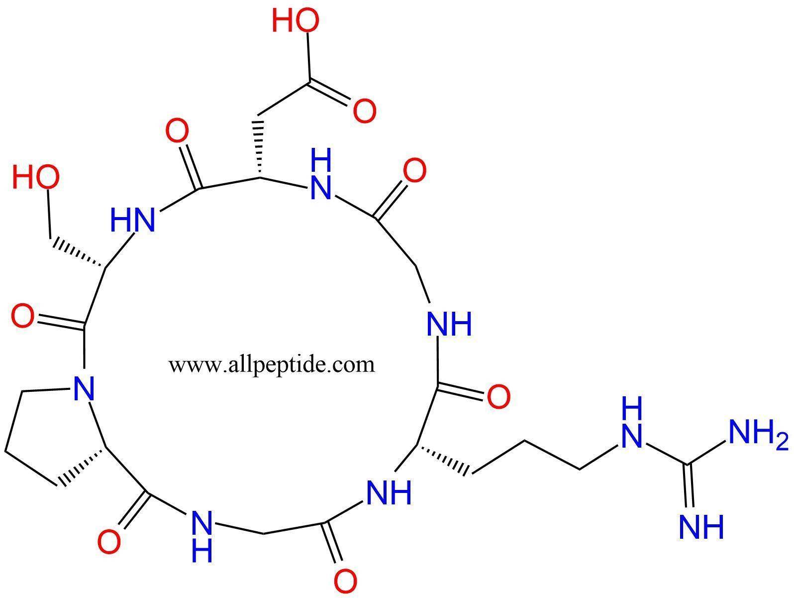 rgd环肽:环六肽c(grgdsp,cas号 135432-37-0_cyclo_字母_chain