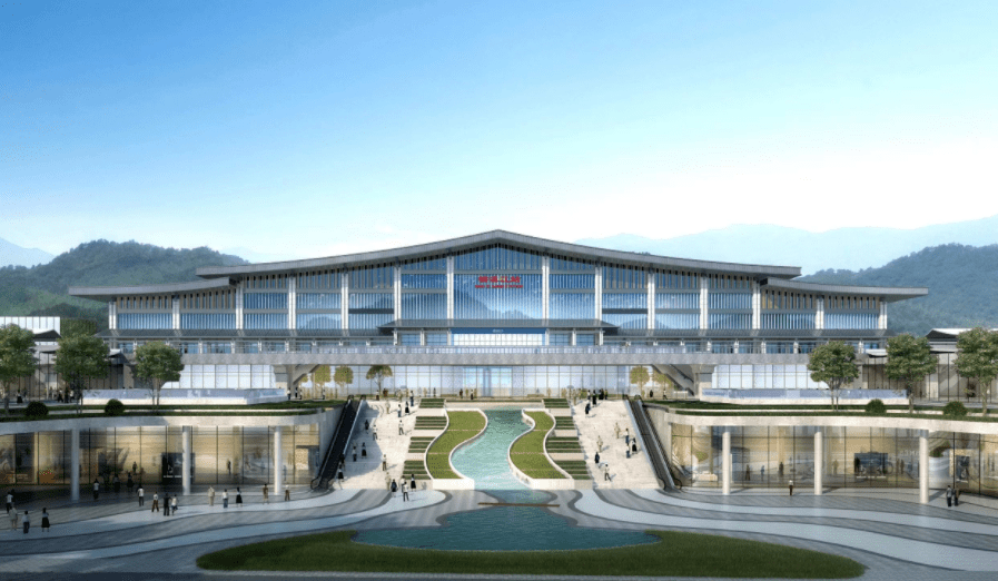 楠溪江站站房预计明年结顶→_建设_施工_工程