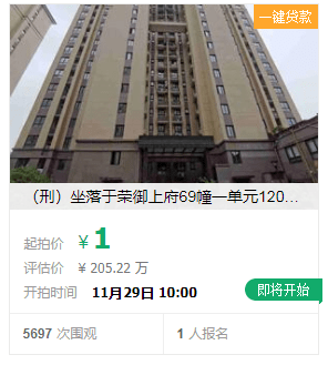 捡漏了！绍兴多套房子1元起拍_面积_拍卖_不动产