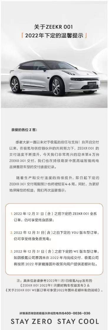 势不可挡!极氪001累计交付突破6万台,数据太惊人!_搜狐汽车_搜狐网