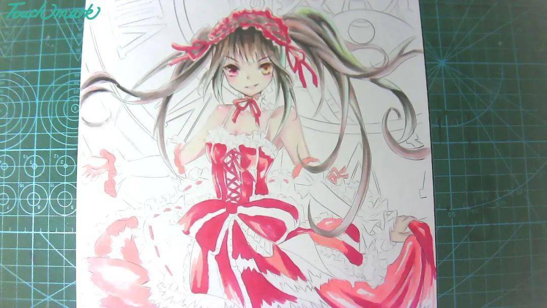 同人绘画小课堂:马克笔人物手绘教程《约会大作战》——时崎狂三_颜色