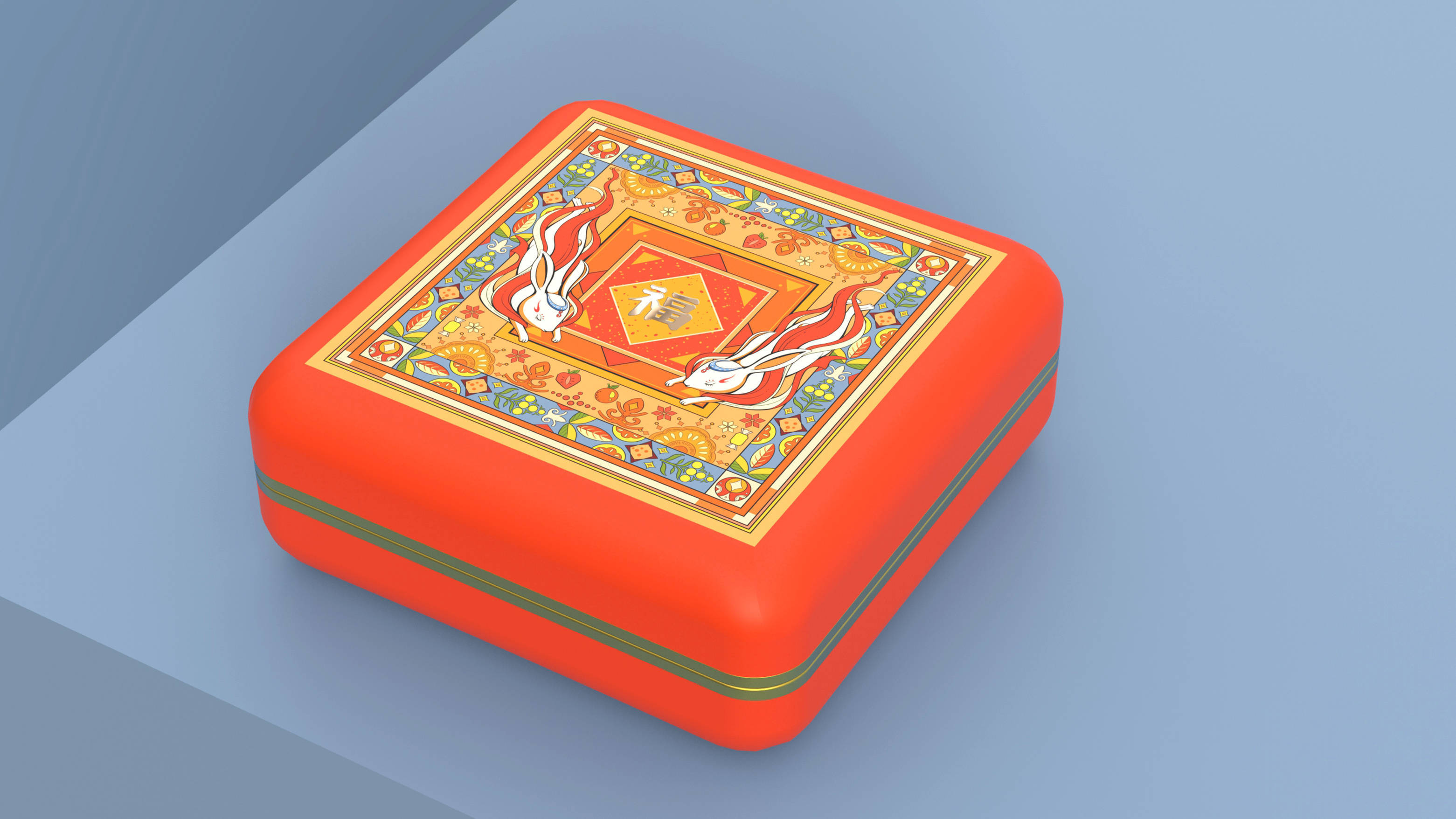 兔年糖果礼盒设计 | 原创 国潮 插画_元素_文化_兔子