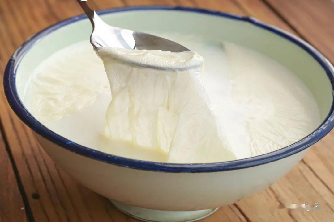哈萨克牧民用奶皮子招待客人,据说350毫升生奶才能熬出50克奶皮子.