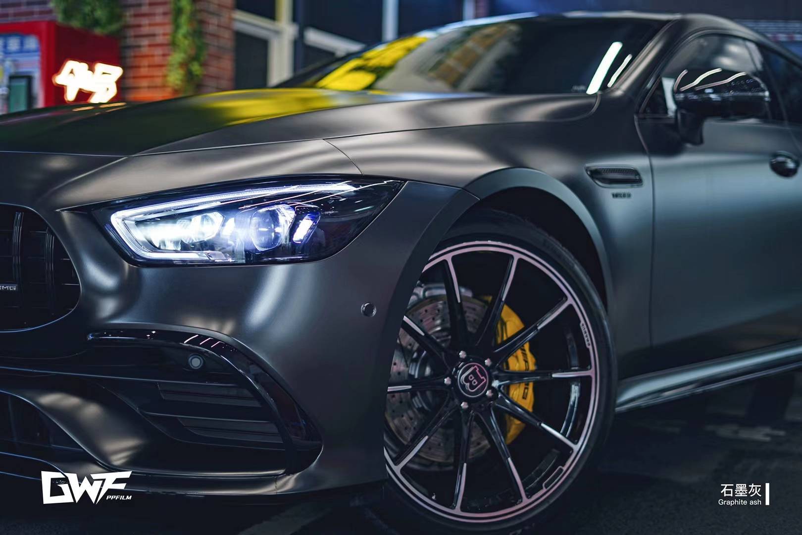 奔驰gwf改色膜pet金属石墨灰,沉静登场_搜狐汽车_搜狐网