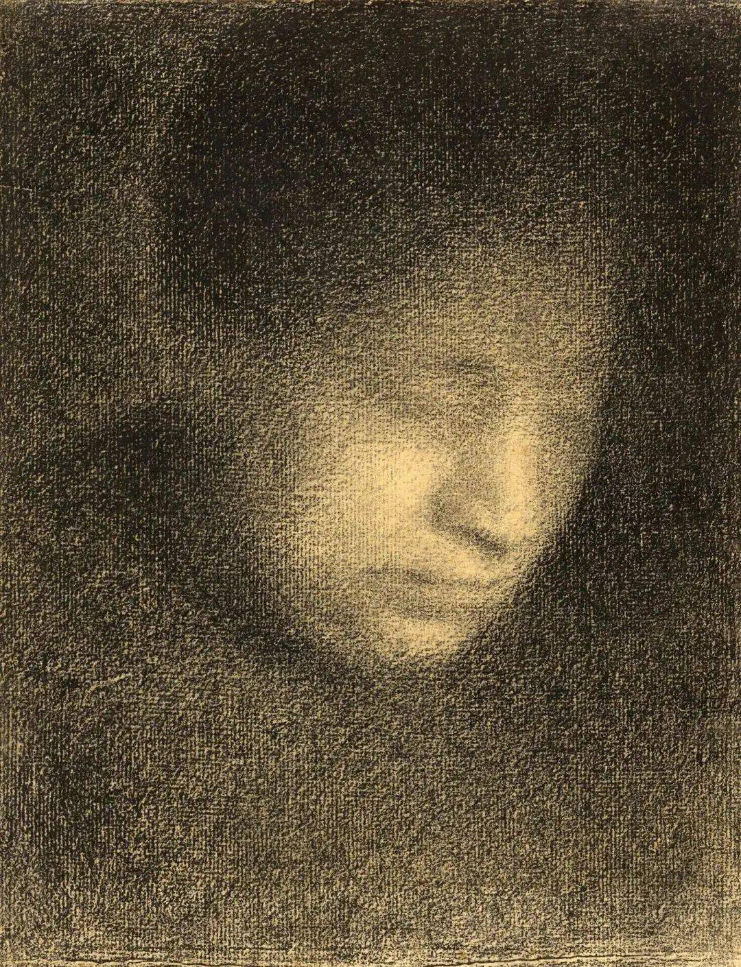 这些氛围感拉满的素描原来是他的~法国画家,新印象主义代表乔治·修拉