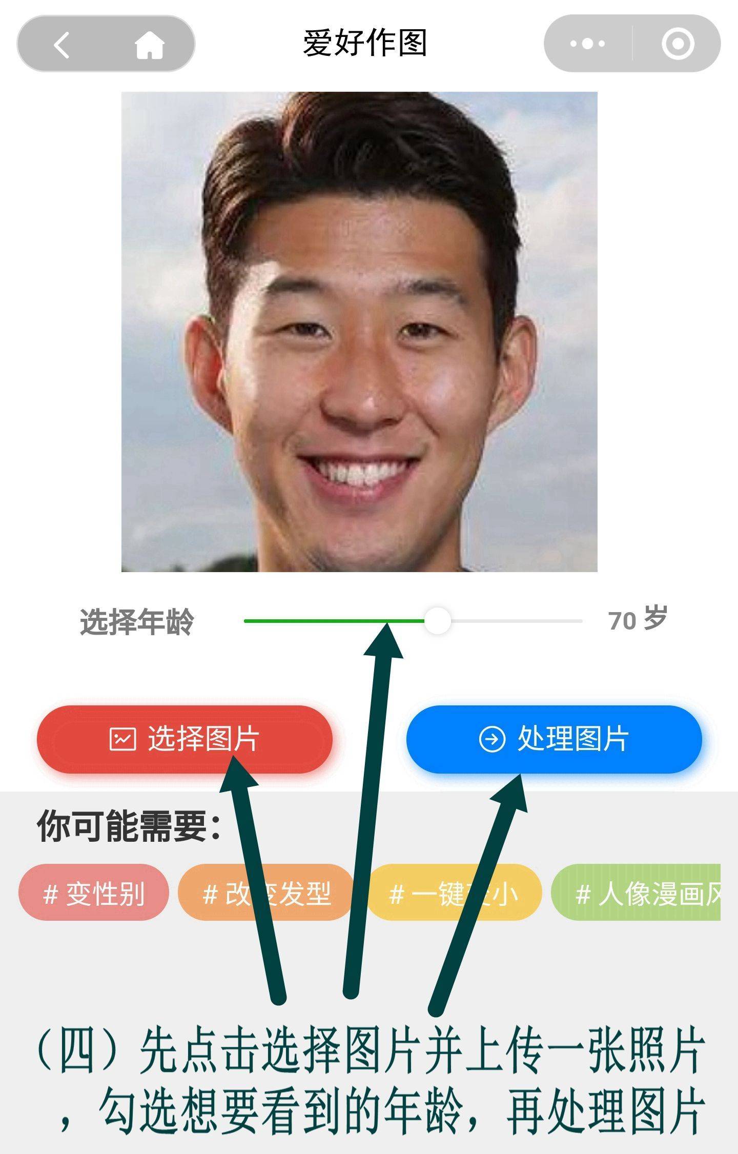 如何把一张照片变老变年轻?一键变脸特效教程_图片_朋友_处理
