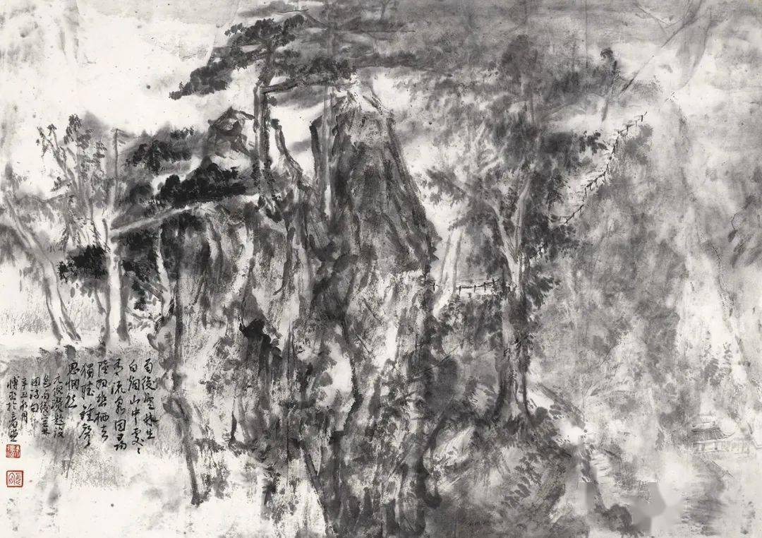 【展览现场】画乡烟霞——全国中青年山水画家邀请展_cm_纸本_水墨