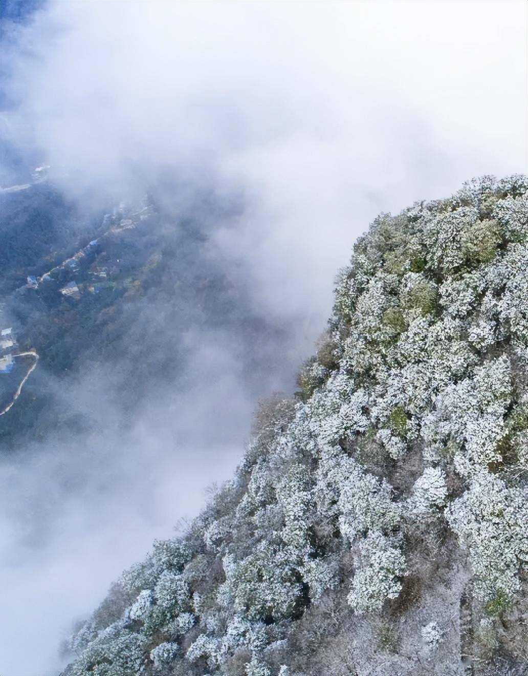九皇山下雪啦!今冬第一场初雪惊喜而至,赶快来_滑雪场_冬日_世界