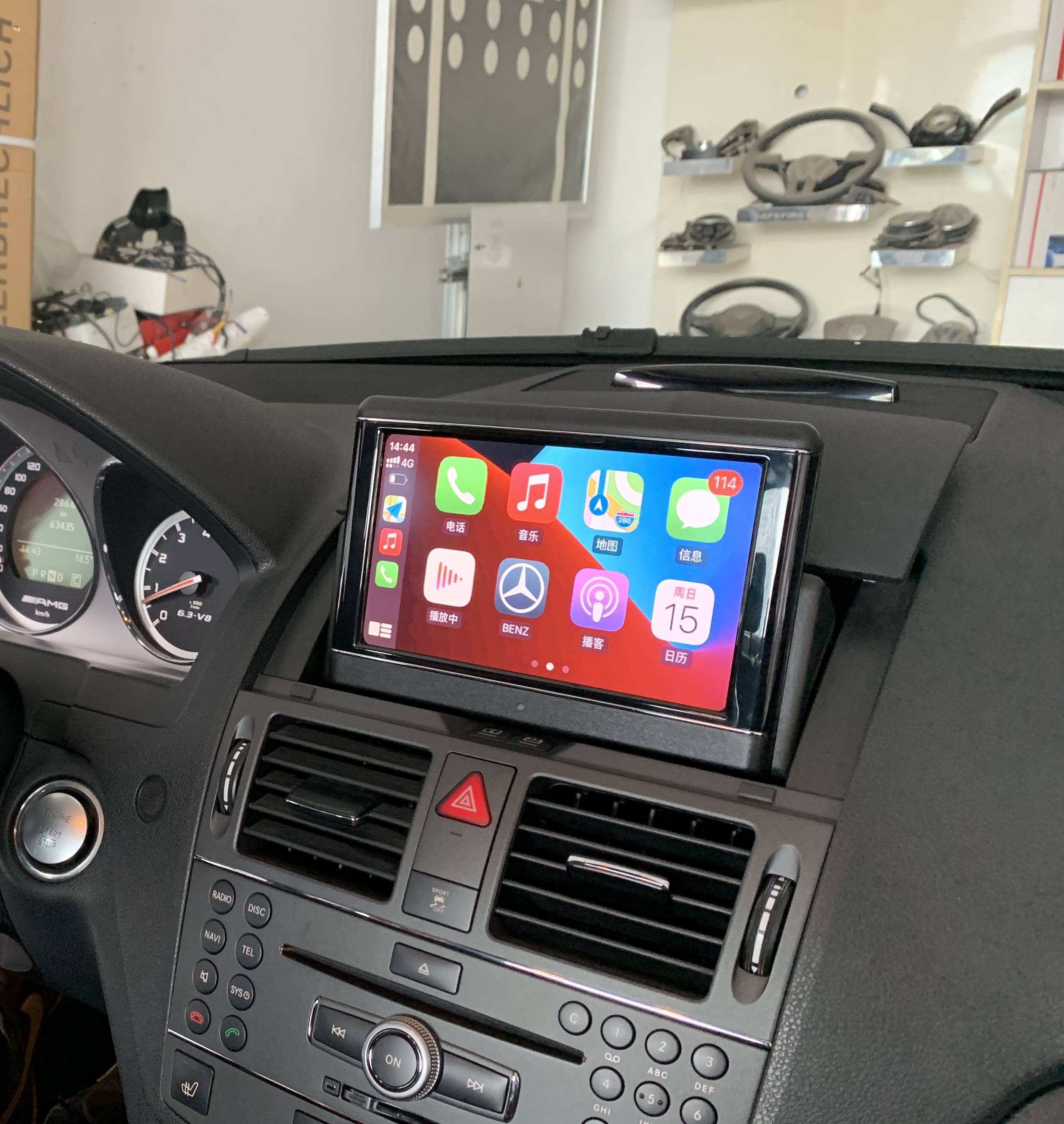 智马力科技08年-11年奔驰c级升无线carplay无线hicar模块无损教程