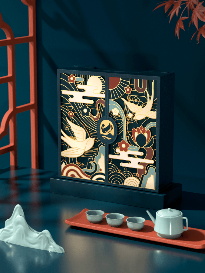 哈尔滨琦艺礼盒包装设计:新中式燕窝礼盒包装设计,少不了古典美学意象