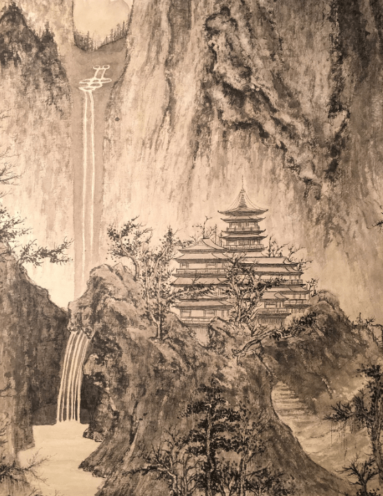 阿特金斯藝術博物館藏的《晴巒蕭寺圖》,是宋代畫家李成的作品,畫作