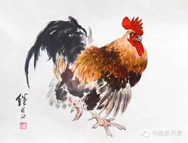 国画_雄鸡_技法