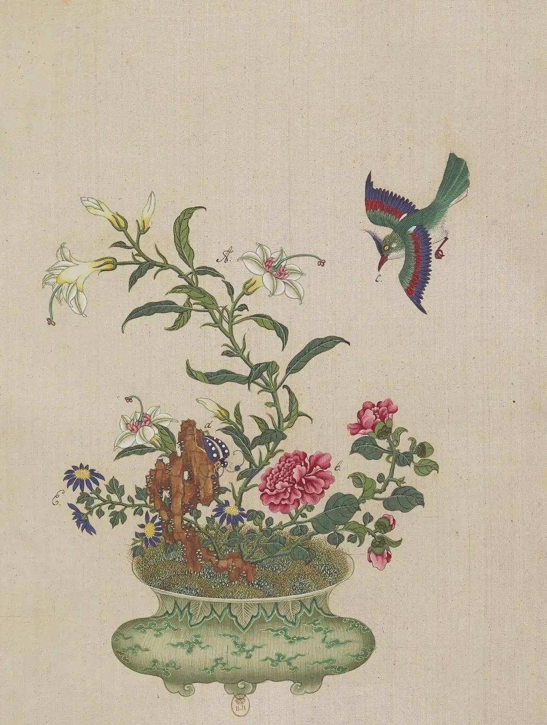 国画盆花,太美了_交流_侵权_平台