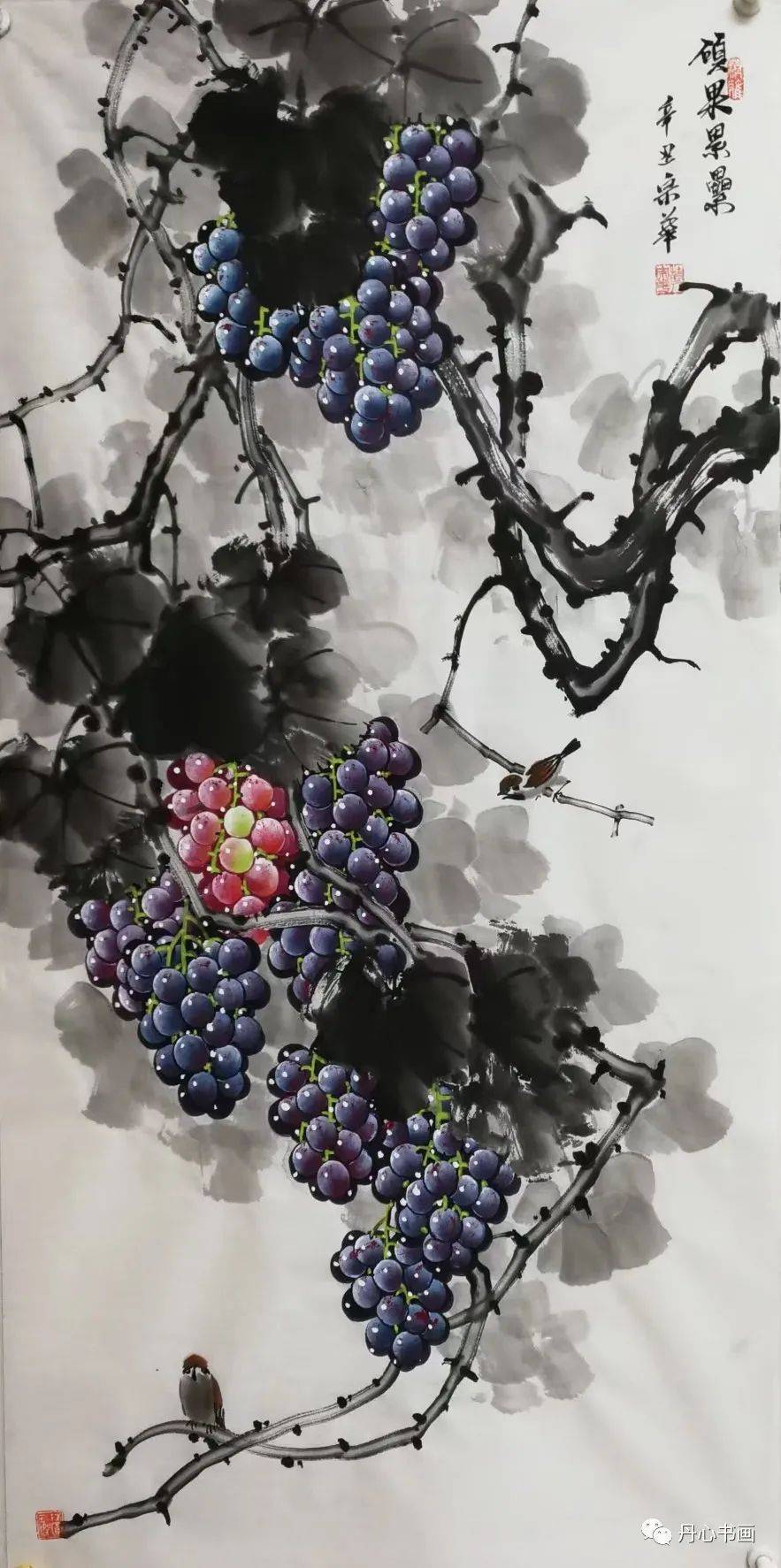 晶莹剔透,娇艳欲滴|葡萄名家韩宗华_国画院_艺术_书画