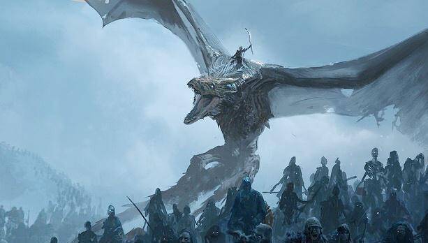 《权力的游戏》冰龙喷火好帅,大兵压境好酷,网友:夜王好辛苦_龙妈