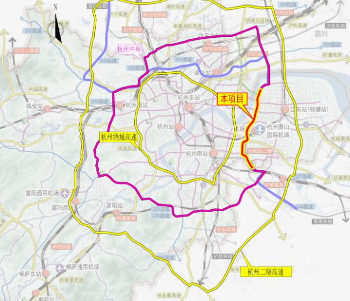 杭州中环来了,河庄至衙前段可研批复!_国道_项目_地面