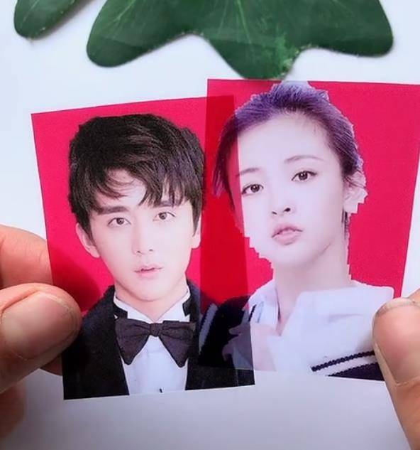 网友将吴倩和张新成照片合在一起,重叠那一刻,网友:冯提莫?