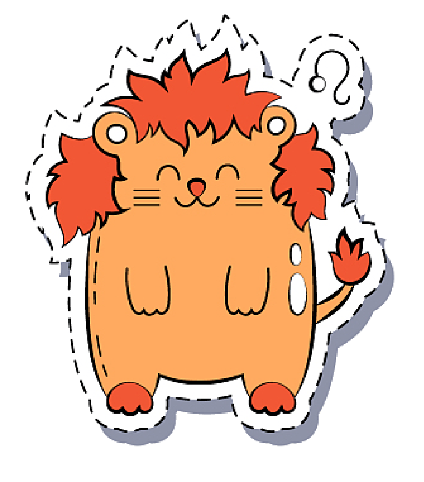 morelingo少儿法语:跟着emoji动物表情来学习法语十二星座~_la_lion