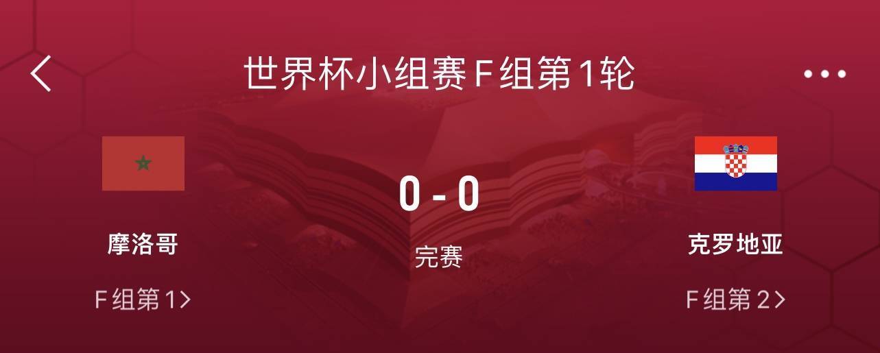 预订点球大战？摩洛哥-克罗地亚小组赛0-0，吧友曲呼角逐难看