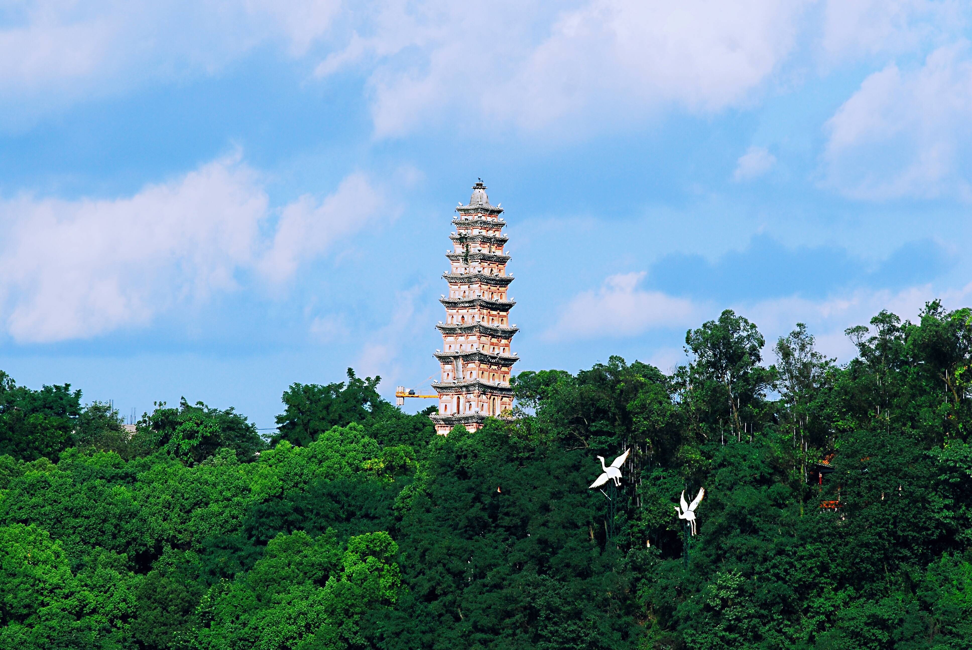 南充鹤鸣山风景区图片