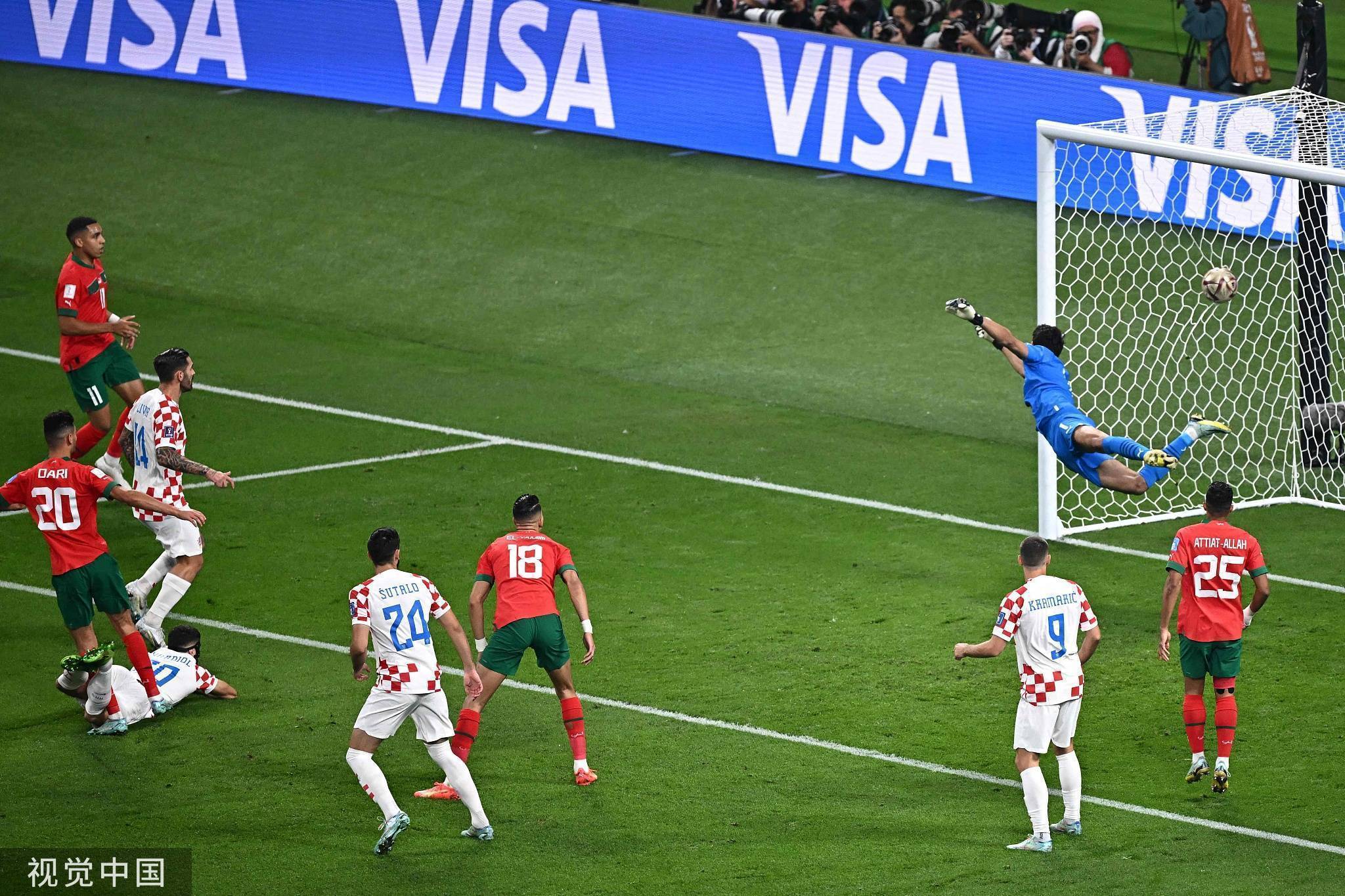 世界杯-格瓦迪奥尔破门 克罗地亚2-1摩洛哥获季军