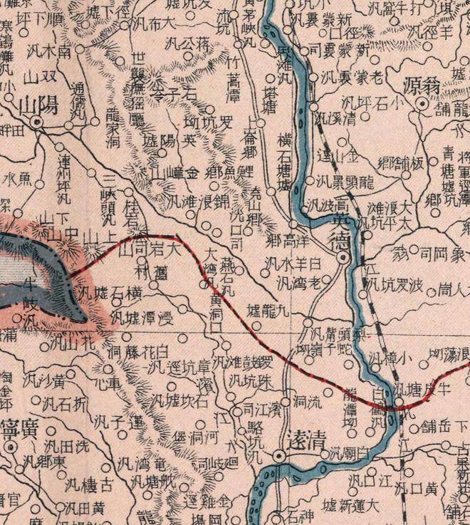 历史故事105年前,广东省老地图,精确到村镇.快看看有你家乡吗?